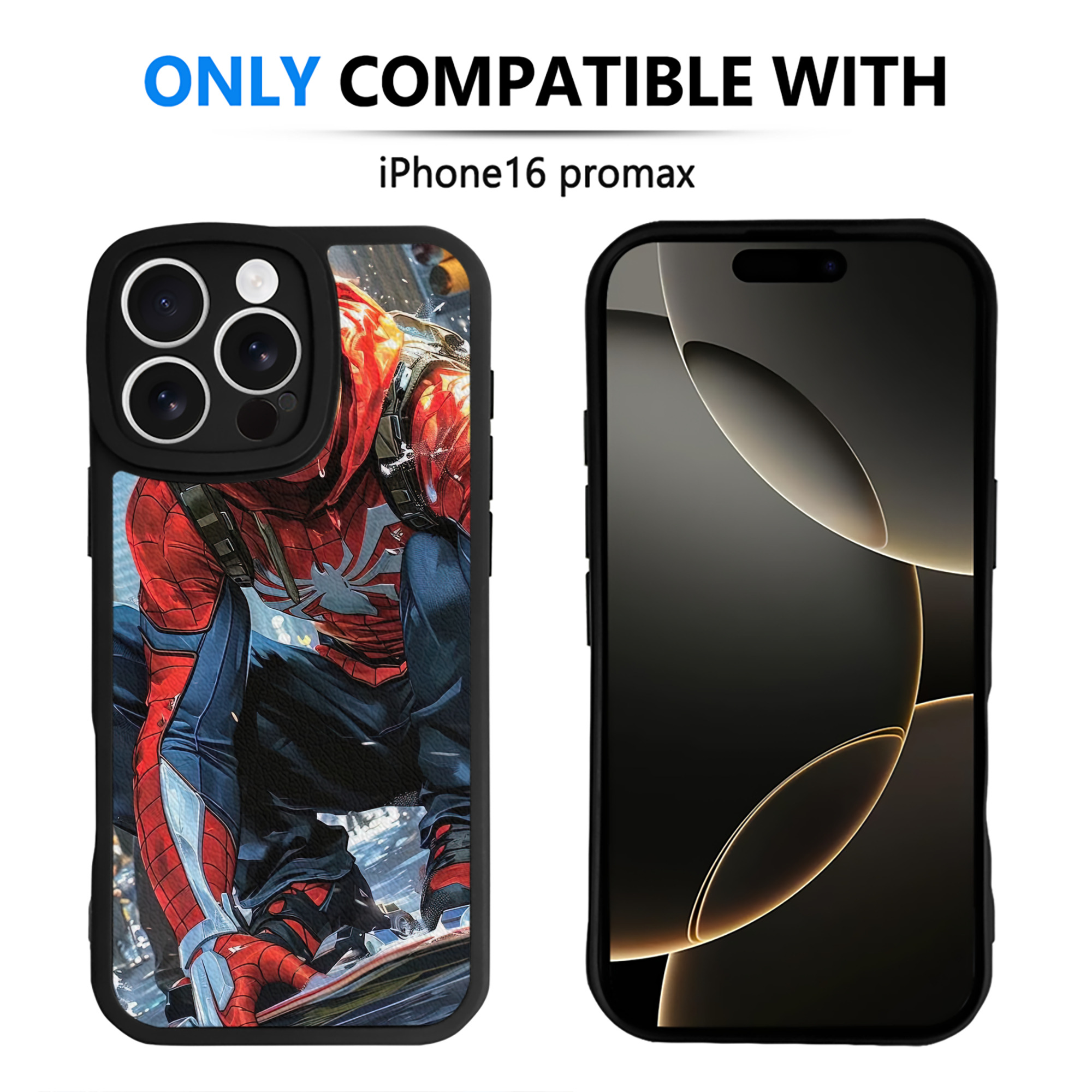 Spider Man スパイダーマン 【iPhone 16シリーズ対応】シリコンスマホケース（レザー調） 材質：シリコン